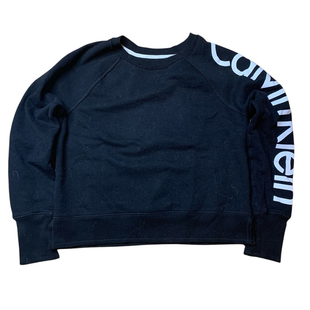Calvin Klein Performance Logo Sleeve Sweatshirt - Black - XS